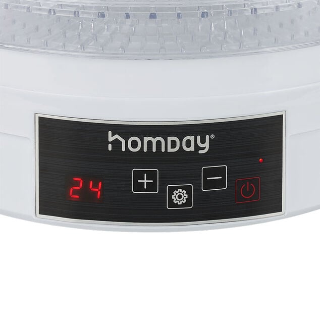 D&eacute;shydrateur alimentaire Homday 350W ABS blanc &Oslash;30cm