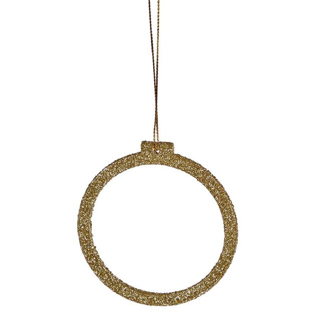 Décoration sapin Noël à suspendre étoile/sapin/boule doré x6