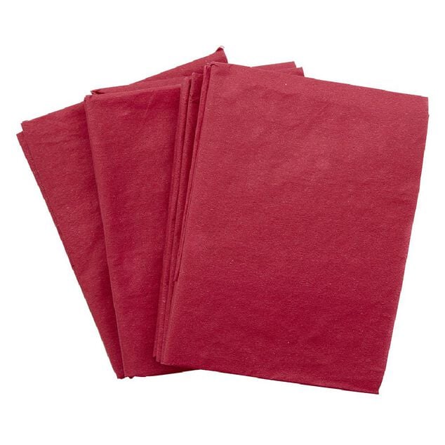 Serviette origami en papier rouge x12