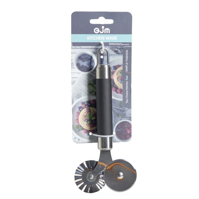 Roulette double en inox - Coupe-tarte et pizza