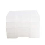 Boîte de rangement x4 plastique empilable 13x13xH9,5cm