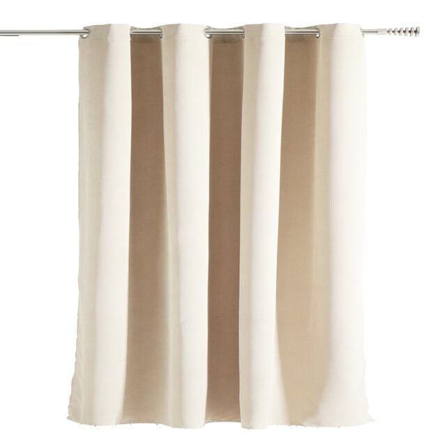 Rideau à oeillets 140x240cm polyester beige ou marron