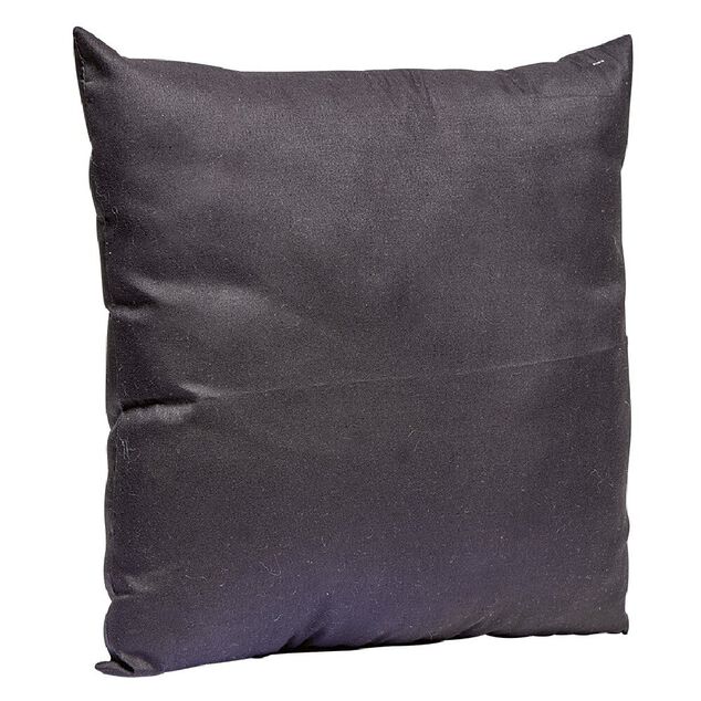 Coussin carr&eacute; en polyester noir