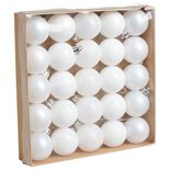 Boule de Noël blanc Ø4cm x25