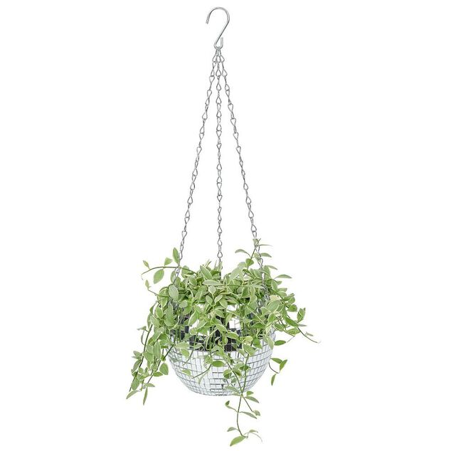 Porte plante &agrave; suspendre forme boule disco &Oslash;15xH30cm