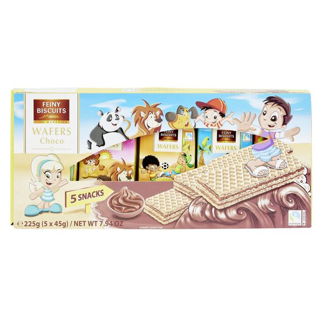 Gaufrette fourr&eacute;e chocolat 5x45gr