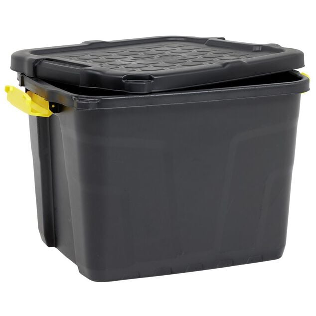 Box de rangement brico noir 42L