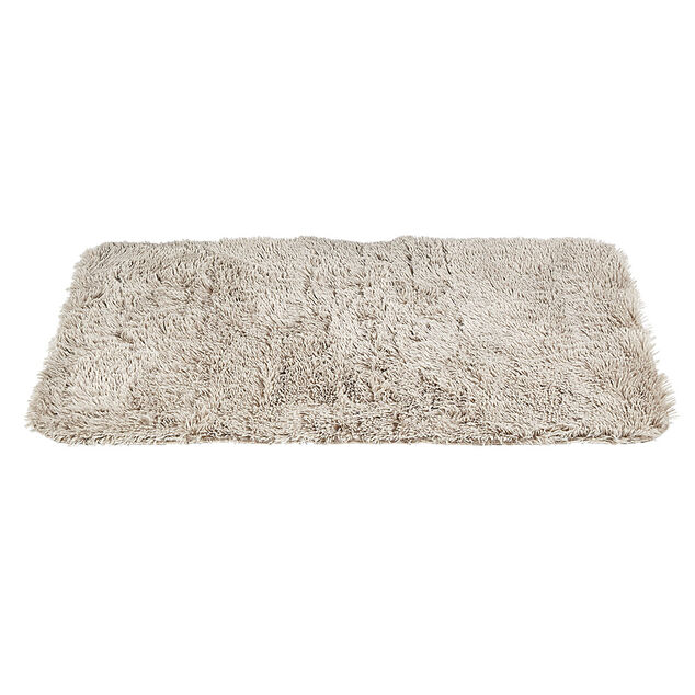 Tapis rectangulaire fourrure Shaggy taupe