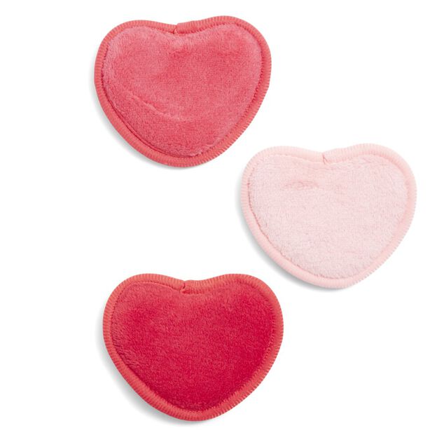Disques d&eacute;maquillants x3 forme coeur