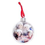 Boule de Noël transparente personnalisable Ø8cm