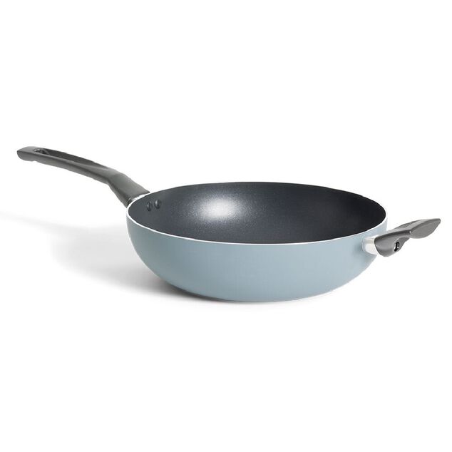 Wok tous feux dont induction thermosensor aluminium &Oslash;28cm