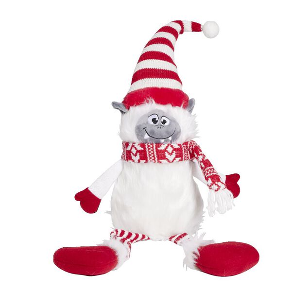 Personnage à poser yéti jambes pendantes H59cm - 2 modèles