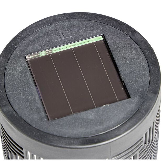 Borne solaire plastique ajour&eacute; noir H36,5cm