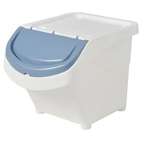 Boîte de rangement blanche avec couvercle 20 L