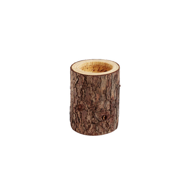 Bougeoir écorce de bois Ø6xH8cm