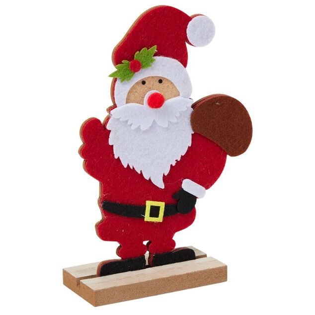 Personnage à poser bois et feutrine H18cm - 4 modèles