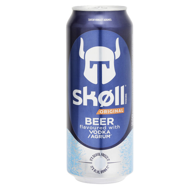 Bière aromatisée Vodka agrumes Skoll 6% canette 50cl
