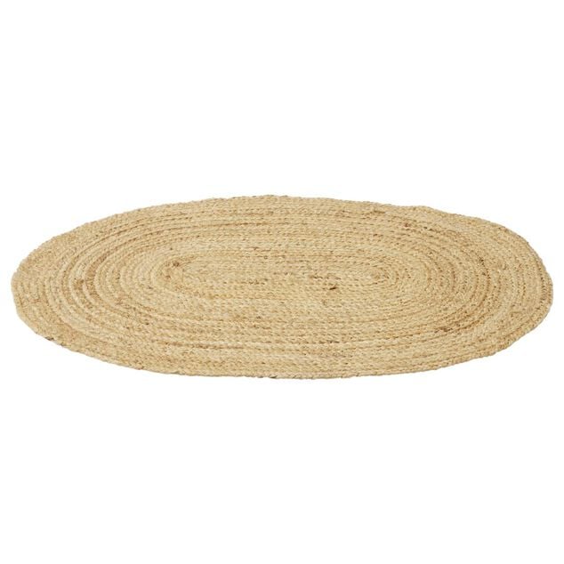 Tapis ovale en jute marron 120x170cm