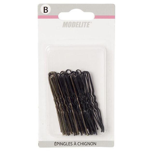 &Eacute;pingle &agrave; chignon m&eacute;tal noir et brun x40