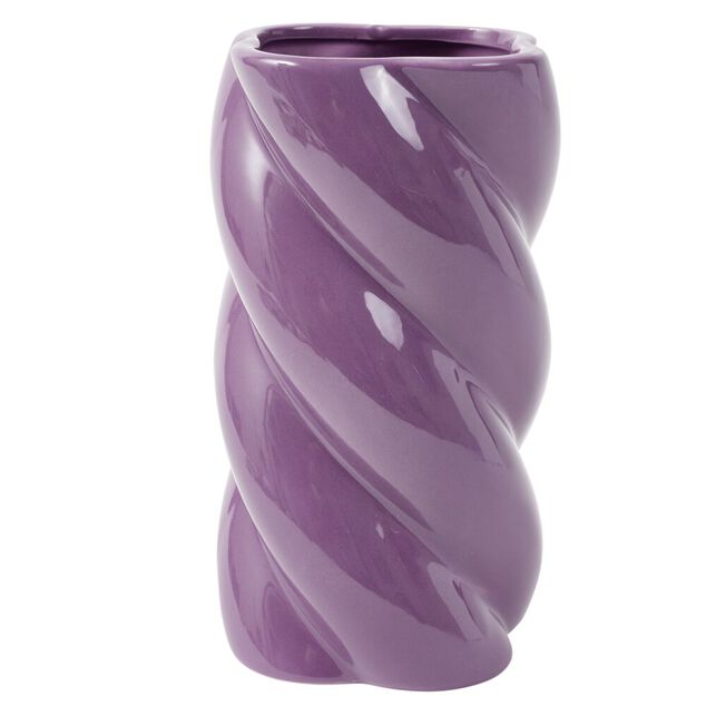 Vase en c&eacute;ramique torsad&eacute; &Oslash;12xH20cm (2 mod&egrave;les)