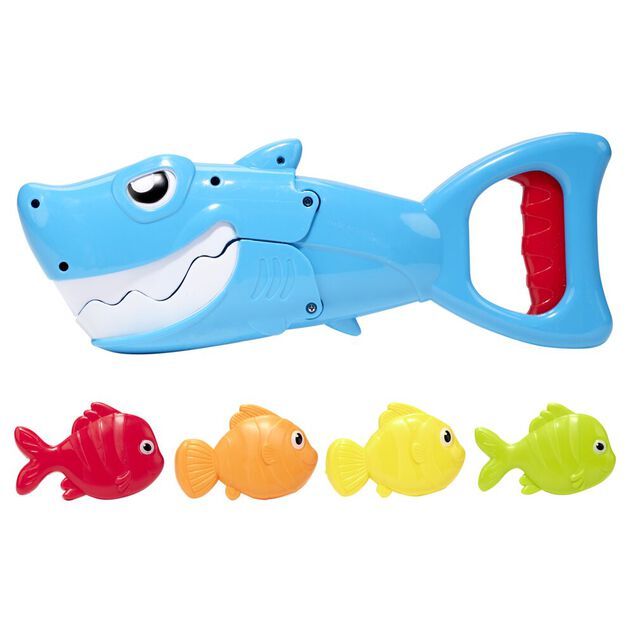 Jeu de plong&eacute;e requin attrape poisson en plastique (5 pi&egrave;ces)