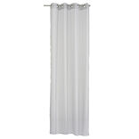 Voilage &agrave; oeillets uni gris clair