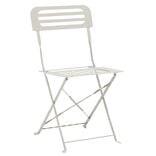 Chaise de jardin Rio pliante m&eacute;tal taupe 41x45xH82cm