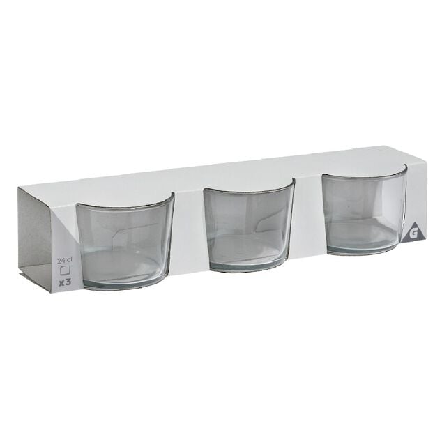 Verre bas bodega transparent 24 cl x3