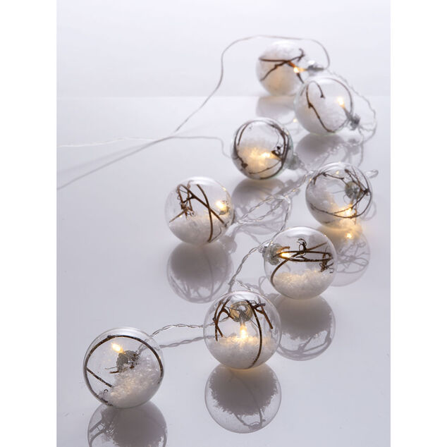 Guirlande lumineuse boules fantaisie intérieur 8 LED