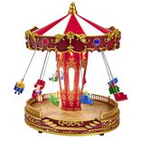 Carrousel de fête foraine animé lumineux et musical Village de Noël