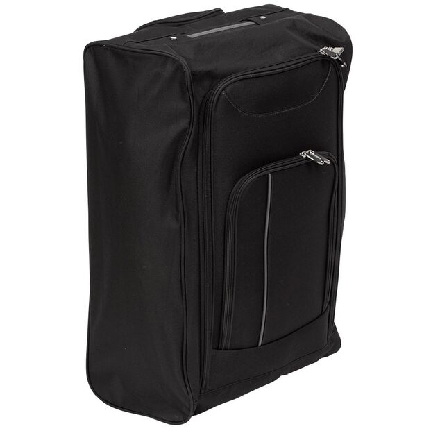 Valise trolley souple 2 roues 54L noir H60cm