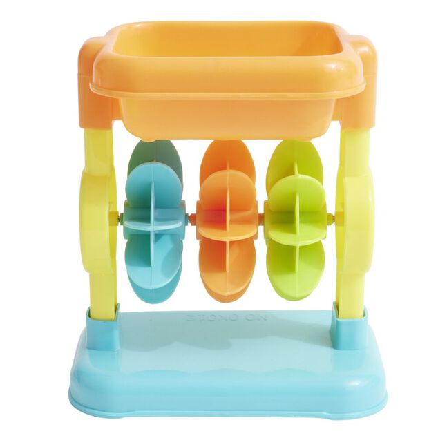 Moulin &agrave; eau avec 5 accessoires plastique 14,8x12,7xH21cm