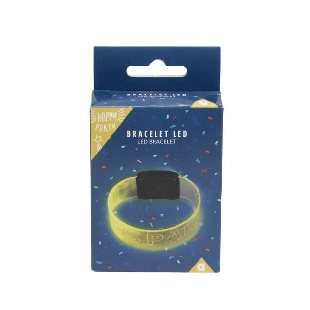 Bracelet LED avec message Let's Party L21cm (3 mod&egrave;les)