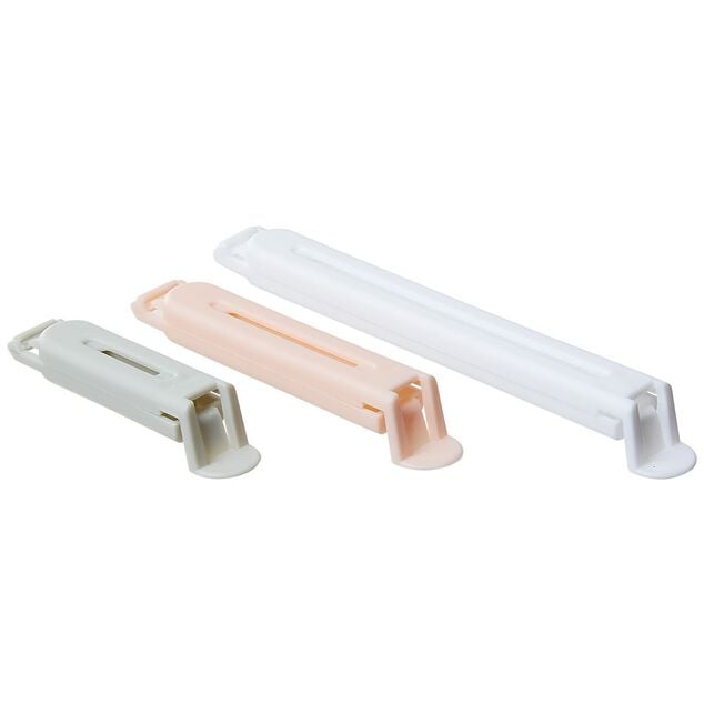 Clips pince sachet 3 formats rose gris blanc x20