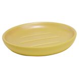 Porte-savon rond c&eacute;ramique jaune &Oslash;10xH2cm