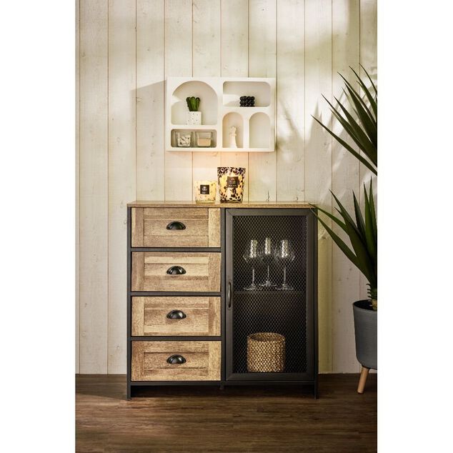 Bougie en verre soufflé Sérénité 46h Ø10xH10cm blanche