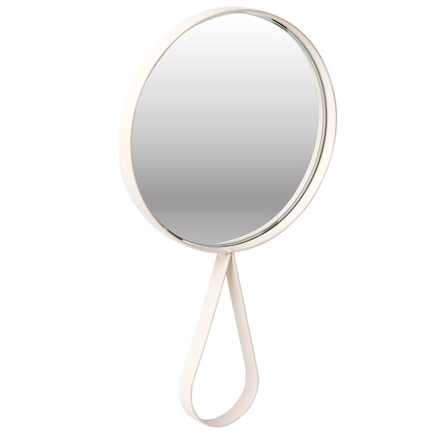 Miroir avec cadre métal rose 14x25cm