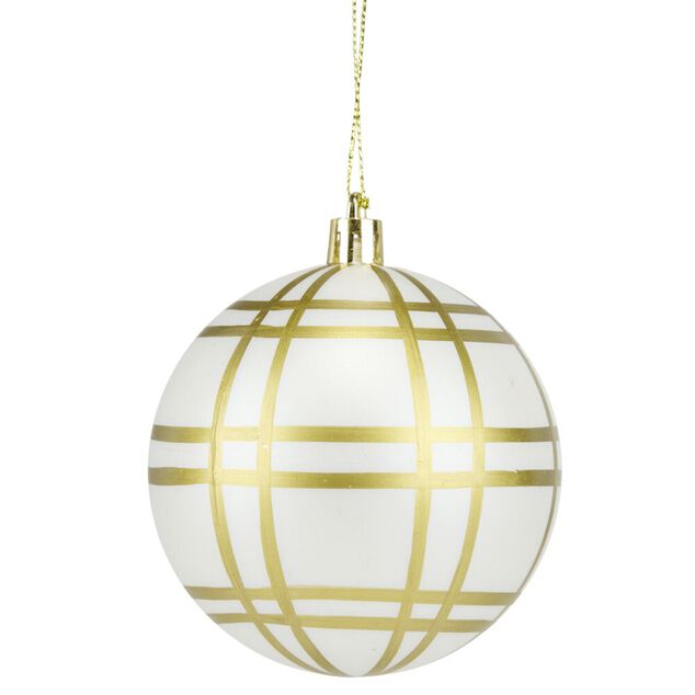 Boule No&euml;l quadrillage &Oslash;8cm (3 mod&egrave;les)