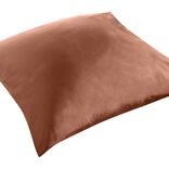 Taie d'oreiller carr&eacute;e finition droite 63x63 cm sienne