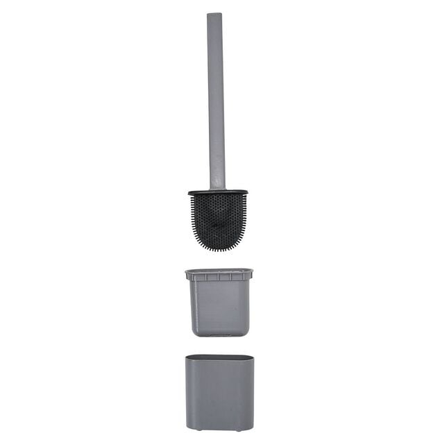 Brosse WC silicone gris