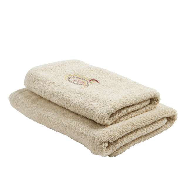 Ensemble de bain coton 2 serviettes 50x80cm et 1 drap de douche 70x130cm