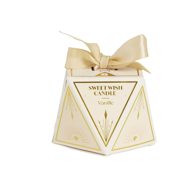 Bougie de table parfumée coffret forme diamant 6H