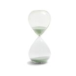 Sablier verre sable bleu Ø10,5xH24,5cm