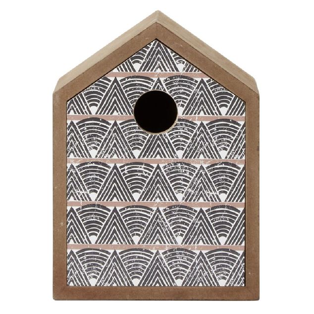 Maisonnette mini meuble rangement motif éléphant jungle ou géométrique