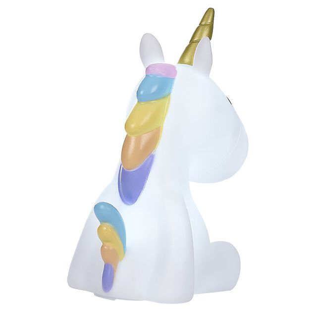Veilleuse licorne arc en ciel LED H16.5cm