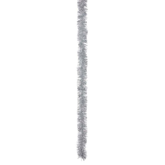 Guirlande de No&euml;l scintillante touffue L400 cm argent&eacute;