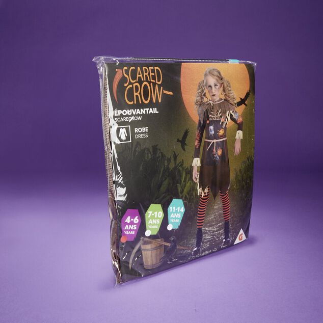 D&eacute;guisement enfant &eacute;pouvantail robe et ceinture 4/6 ans