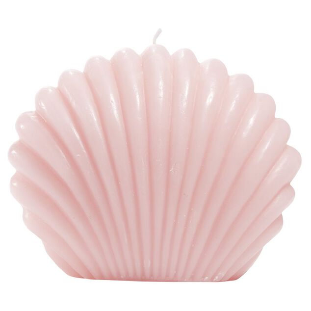 Bougie coquillage grand mod&egrave;le 15x12,8xH9cm