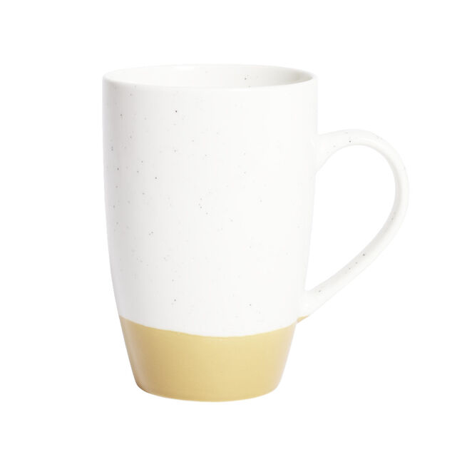 Mug porcelaine blanc et beige 500ml