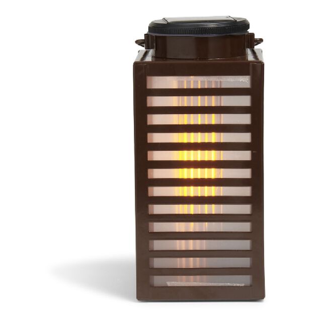 Lanterne solaire &agrave; poser ou suspendre noir 1 LED blanc chaud